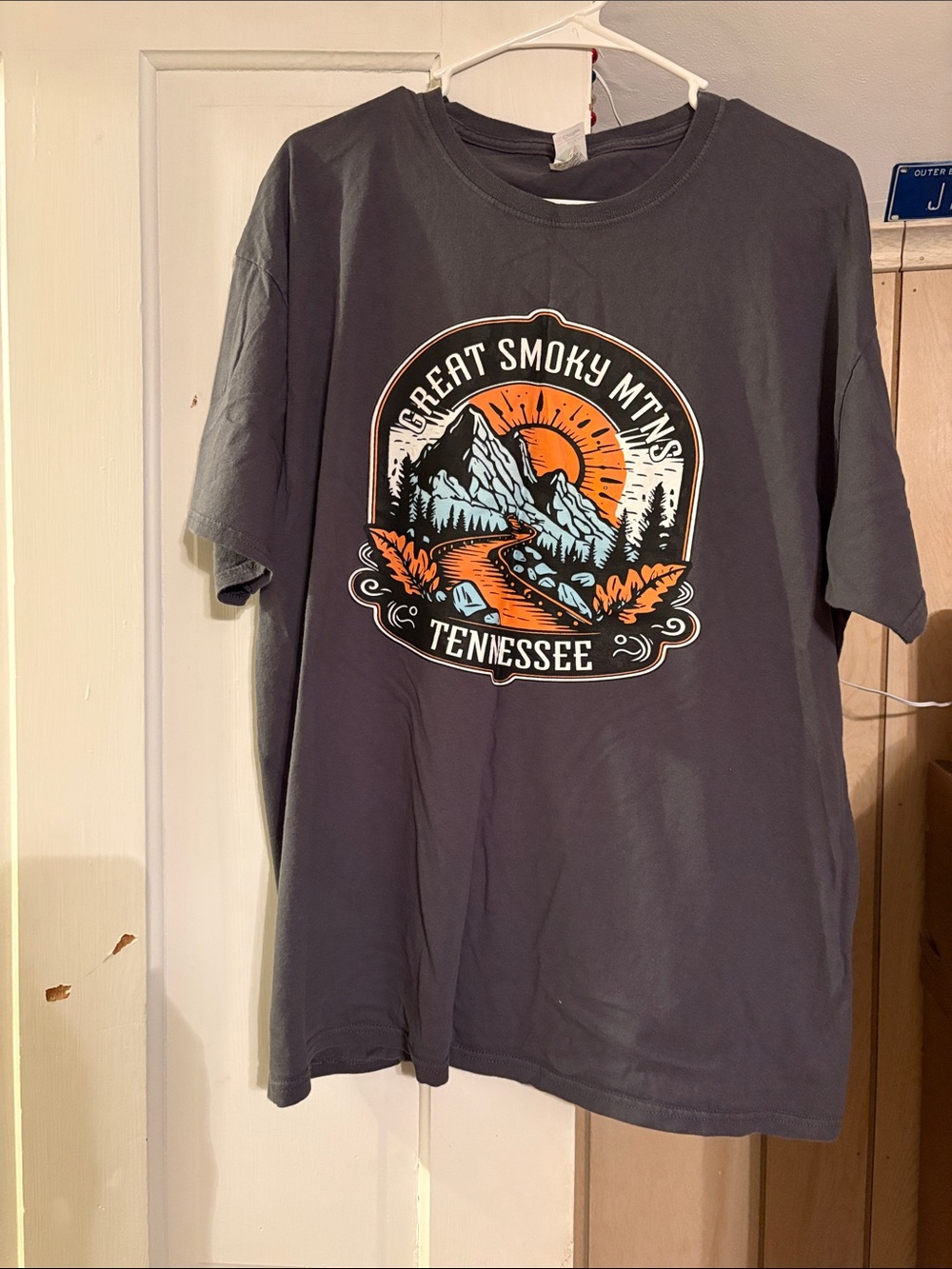 Fruit of the Loom Charcoal Great Smoky Mtns Tennessee Graphic Tee